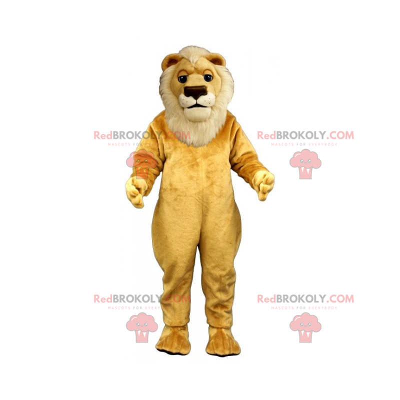 Mascote leão com crina branca - Redbrokoly.com
