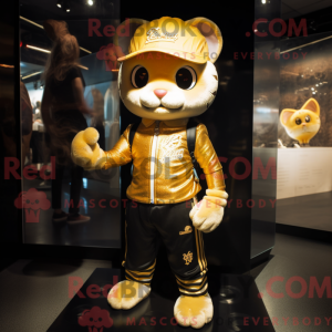 Gold Cat Maskot Drakt...