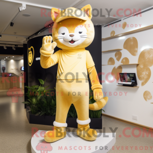 Gold Cat Maskot Drakt...
