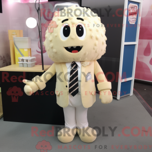 Beige Ice Cream mascot...