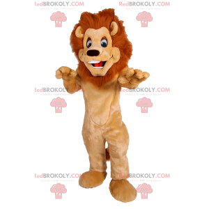 Schattige leeuw mascotte met mooie manen - Redbrokoly.com