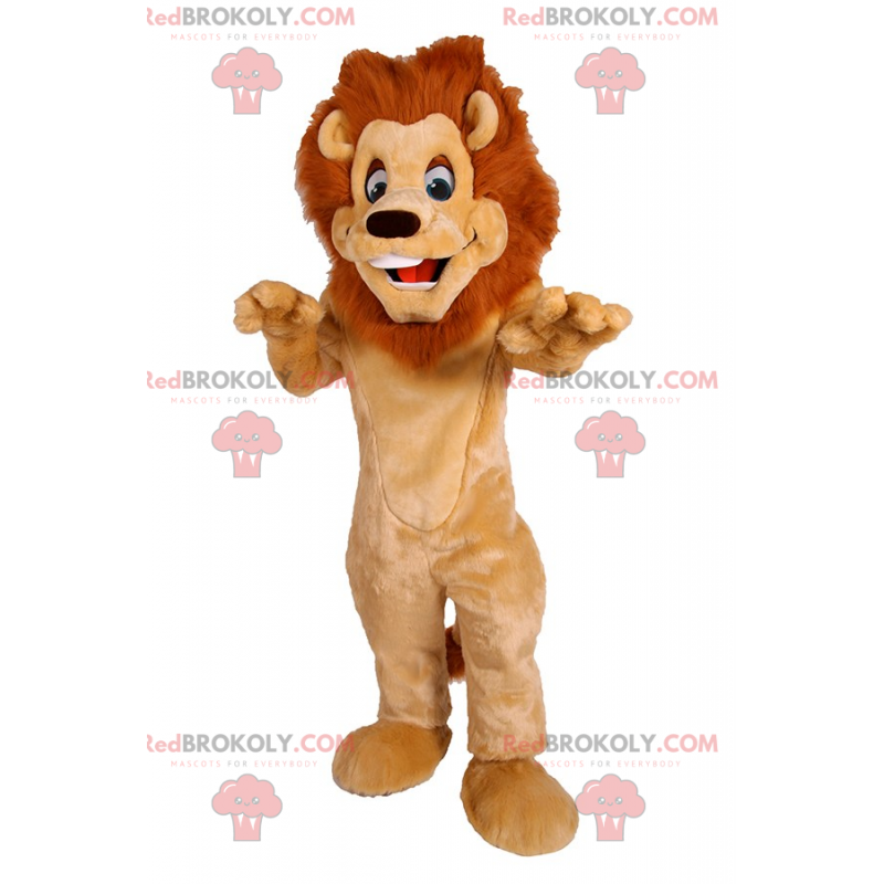 Roztomilý maskot lva s krásnou hřívou - Redbrokoly.com Roztomilý maskot lva s krásnou hřívou - Redbrokoly.com