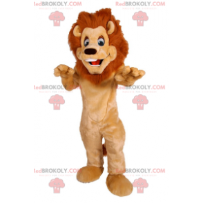 Adorável mascote de leão com bela juba - Redbrokoly.com