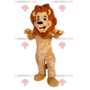 Schattige leeuw mascotte met mooie manen - Redbrokoly.com
