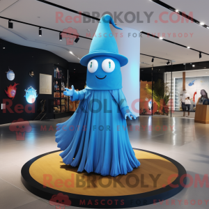 Sky Blue Witch S Hat maskot...