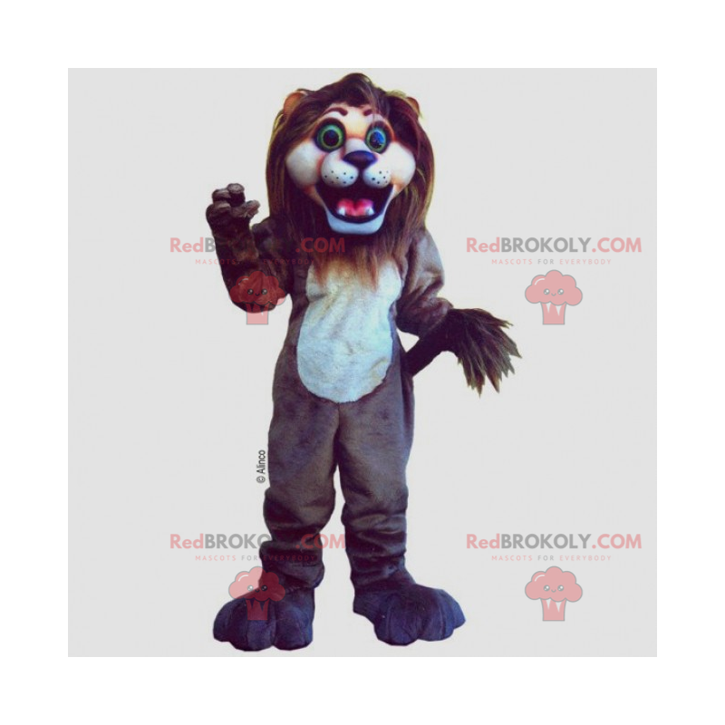 Lion maskot med store poter - Redbrokoly.com