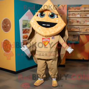 Tan Nachos maskotdraktfigur...