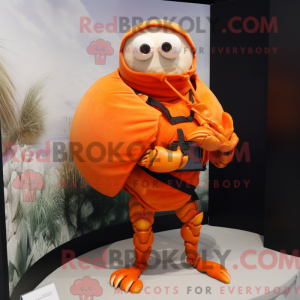 Postava maskota oranžového...