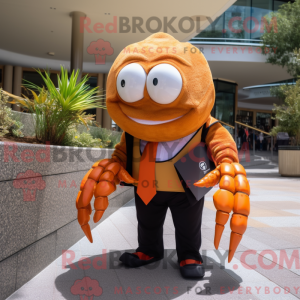 Orange eremitkrebs maskot...
