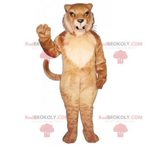 Mascotte de lion aux longues moustaches - Redbrokoly.com