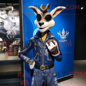 Blue Gazelle mascot costume...
