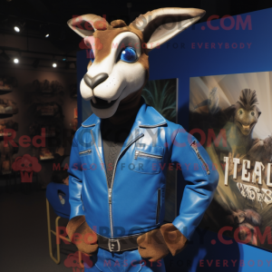 Blue Gazelle mascot costume...