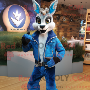 Blue Gazelle mascot costume...