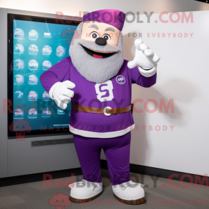 Purple Chief mascot costume...