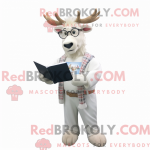 White Elk maskot kostume...