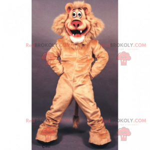 Mascota león con rasgos dibujados. - Redbrokoly.com