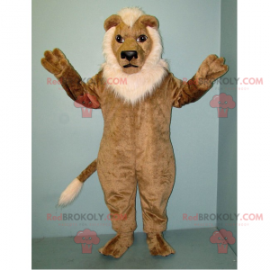 Mascotte de lion avec crinière blanche - Redbrokoly.com