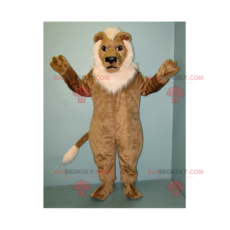 Lion mascot with white mane - Redbrokoly.com