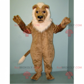 Lion mascot with white mane - Redbrokoly.com