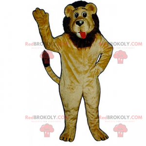 Lion maskot med brun manke - Redbrokoly.com