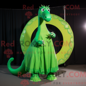 Personaggio mascotte verde...