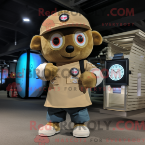 Tan Wrist Watch maskot...