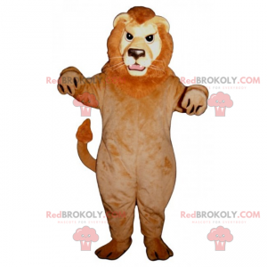 Lion mascot with red mane - Redbrokoly.com