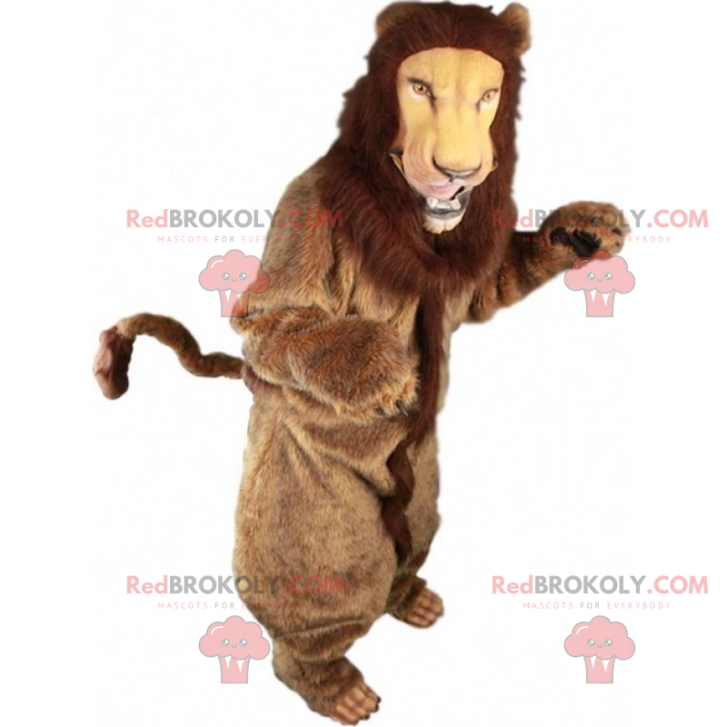 Mascote leão com crina sedosa - Redbrokoly.com
