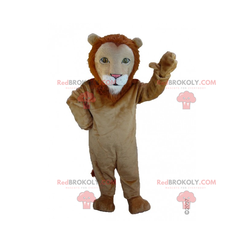 Lion mascot with small mane - Redbrokoly.com