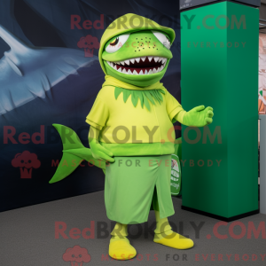 Limegrønn Megalodon máscara...