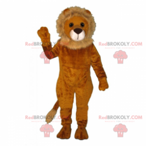 Lion mascot with small beige mane - Redbrokoly.com