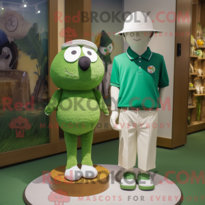 Oliven golfbold maskot...