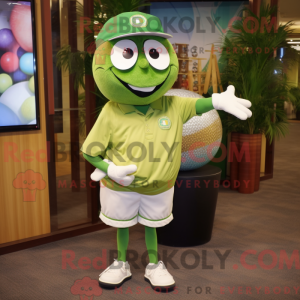 Oliven golfbold maskot...