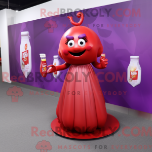 Lilla flaske ketchup maskot...