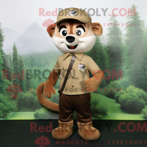 Brun Ilder maskot kostume...