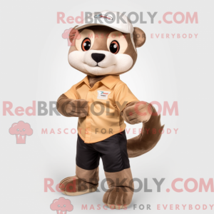 Brun Ilder maskot kostume...