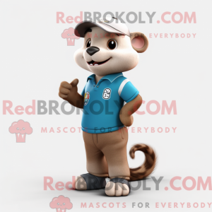 Bruine fret mascottekostuum...