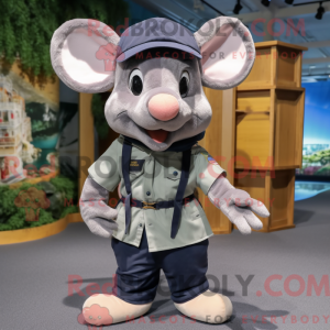 Navy Mouse maskotdraktfigur...