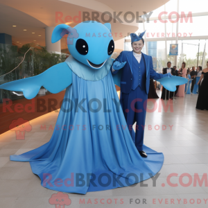 Blue Manta Ray mascot...