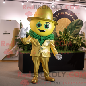 Gold Spinach mascot costume...