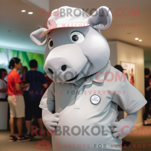 Sølv So maskot kostume...