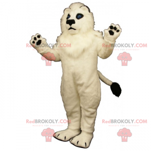 Mascote leão branco - Redbrokoly.com