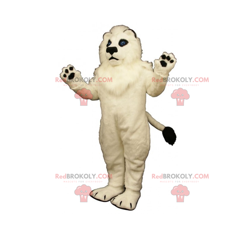 Hvid løve maskot - Redbrokoly.com