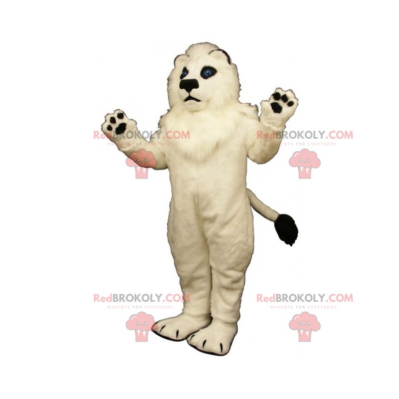 Mascotte de lion blanc - Redbrokoly.com