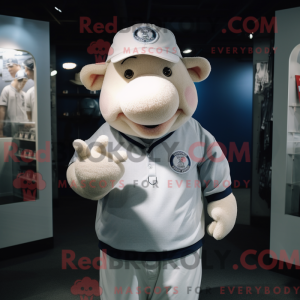 Sølv So maskot kostume...
