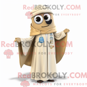 Beige Doctor mascot costume...