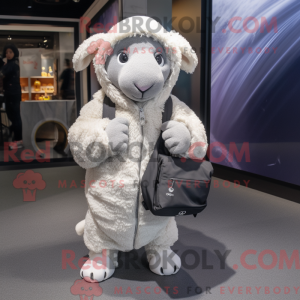 Sølv sau maskot drakt...