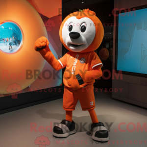 Orange Soccer Ball maskot...