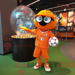 Orange Soccer Ball maskot...