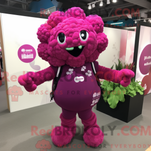 Magenta blomkål maskot...